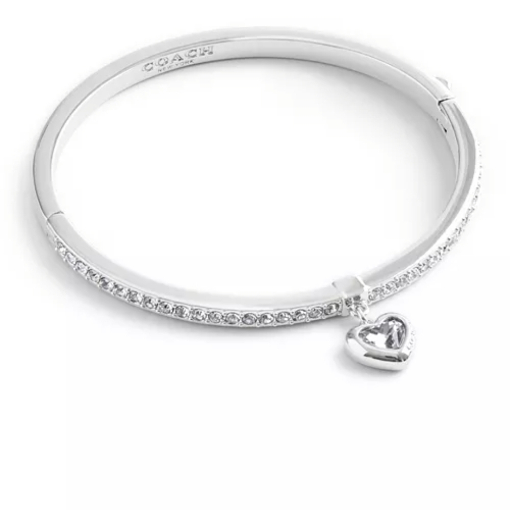 Coach Silver Bracelet with Heart Charm
